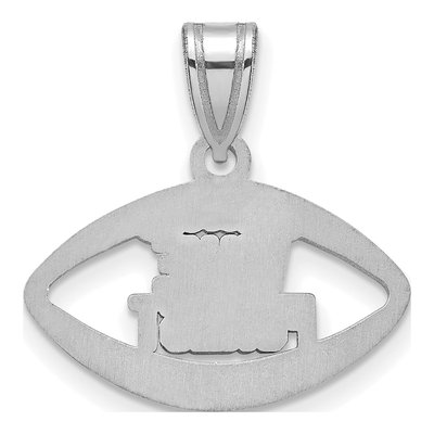 Wake Forest University Sterling Silver Medium Deacon Football Pendant – view 4