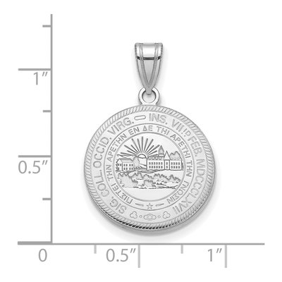 West Virginia University Sterling Silver WVU Large Crest Pendant – view 3