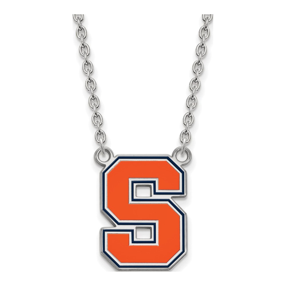 Syracuse University Sterling Silver Large Letter S Necklace