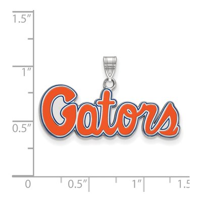 University of Florida Sterling Silver Small Gators Script Pendant – view 2