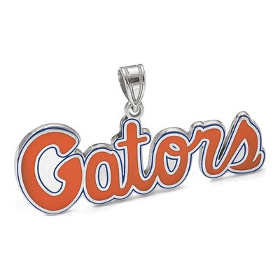 University of Florida Sterling Silver Small Gators Script Pendant – view 3