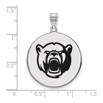 Baylor University Sterling Silver Large Enamel Disc Pendant – view 2