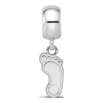 University of North Carolina Sterling Silver Small UNC Tar Heel Dangle Bead – view 5