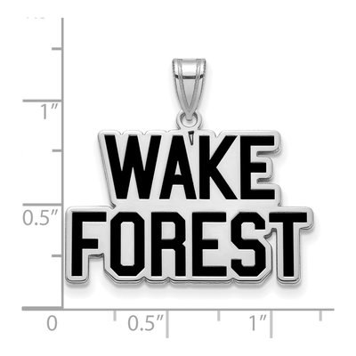 Wake Forest University Sterling Silver Large Deacons Enamel Pendant – view 2