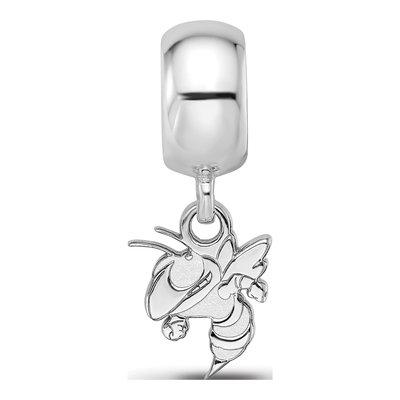 Georgia Institute of Technology Sterling Silver Extra Small Tech Jacket Dangle Bead – view 4