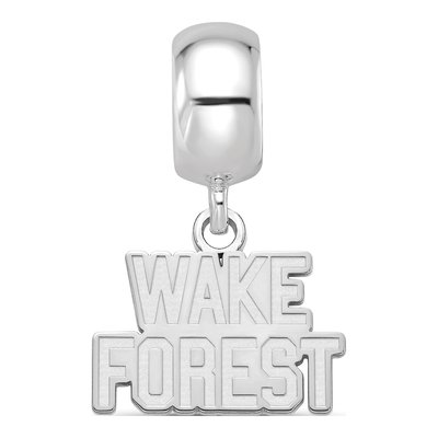 Wake Forest University Sterling Silver Extra Small Deacon Dangle Bead – view 3