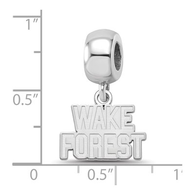 Wake Forest University Sterling Silver Extra Small Deacon Dangle Bead – view 4