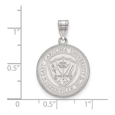 East Carolina University Sterling Silver Large Crest Pendant – view 2
