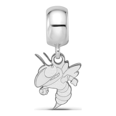 Georgia Institute of Technology Sterling Silver Small Tech Jacket Dangle Bead – view 4