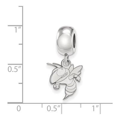 Georgia Institute of Technology Sterling Silver Small Tech Jacket Dangle Bead – view 5