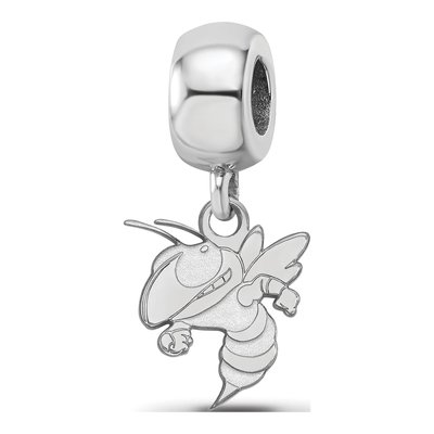 Georgia Institute of Technology Sterling Silver Small Tech Jacket Dangle Bead