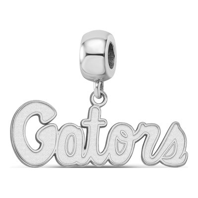 University of Florida Sterling Silver Small Of Gators Script Dangle Bead