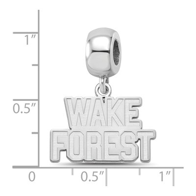 Wake Forest University Sterling Silver Small Deacon Dangle Bead – view 4
