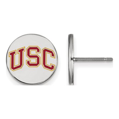 University of Southern California Sterling Silver USC Trojans Enamel Disc Earrings