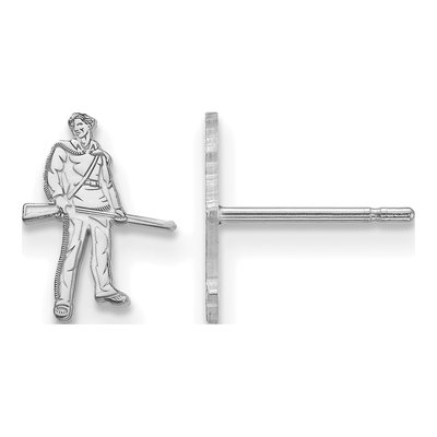 West Virginia University Sterling Silver WVU Mountaineers Earrings
