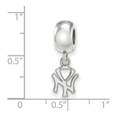 New York Yankees Sterling Silver Extra Small NY Dangle Bead – view 5