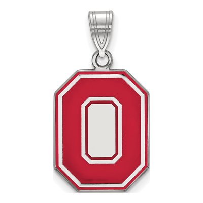 Ohio State University Sterling Silver Large Letter O Pendant