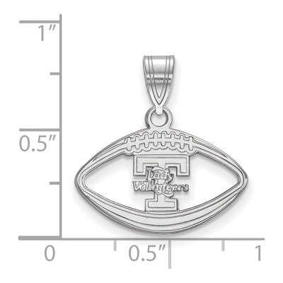 University of Tennessee Sterling Silver Medium Of Football Pendant – view 2