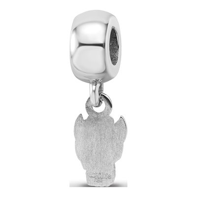 North Carolina State University Sterling Silver Extra Small NC Wolf Dangle Bead – view 6