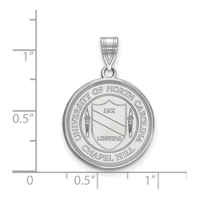 University of North Carolina Sterling Silver UNC Tar Heels Large Crest Pendant – view 2