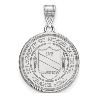 University of North Carolina Sterling Silver UNC Tar Heels Large Crest Pendant