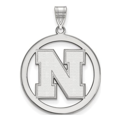 University of Nebraska Sterling Silver Large Cornhuskers Letter N Pendant