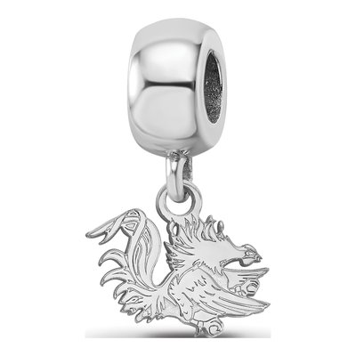 University of South Carolina Sterling Silver Extra Small Gamecocks Dangle Bead