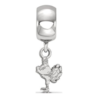 Virginia Tech Sterling Silver Extra Small HokieBird Dangle Bead – view 2