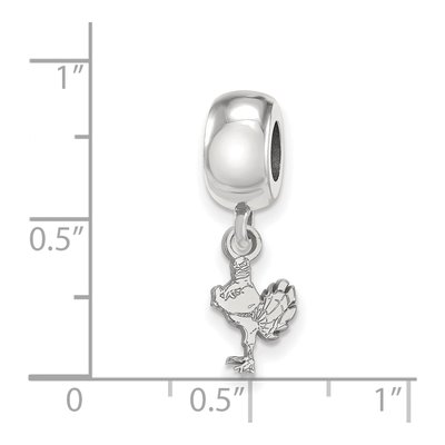 Virginia Tech Sterling Silver Extra Small HokieBird Dangle Bead – view 3