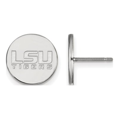 Louisiana State University Sterling Silver LSU Tigers Disc Stud Earrings