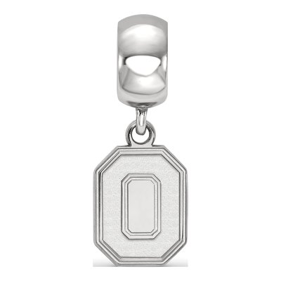 Ohio State University Sterling Silver Small Letter O Dangle Bead – view 3