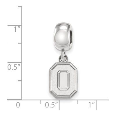 Ohio State University Sterling Silver Small Letter O Dangle Bead – view 4