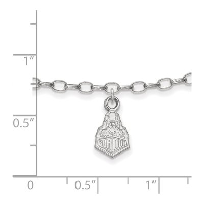 Purdue University Sterling Silver Extra Small Boilermakers Train Anklet – view 2