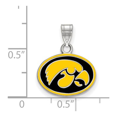 University of Iowa Sterling Silver Small Hawk Pendant – view 2