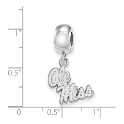 University of Mississippi Sterling Silver Small Ole Miss Dangle Bead – view 3