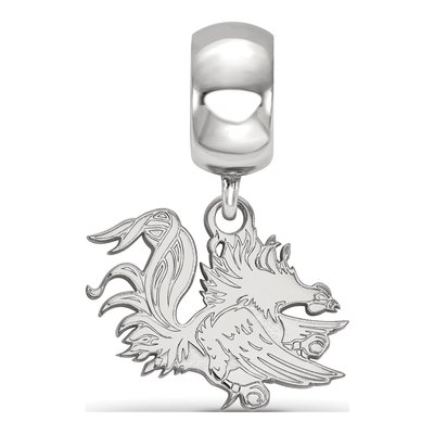 University of South Carolina Sterling Silver Small USC Gamecocks Dangle Bead – view 3