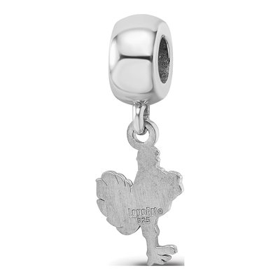 Virginia Tech Sterling Silver Small HokieBird Dangle Bead – view 6