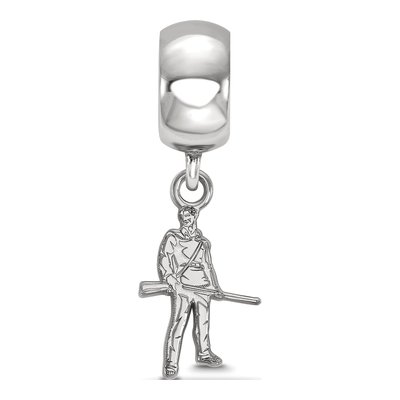 West Virginia University Sterling Silver Extra Small WVU Mountaineers Dangle Bead – view 3
