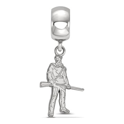West Virginia University Sterling Silver Small WVU Mountaineers Dangle Bead – view 2