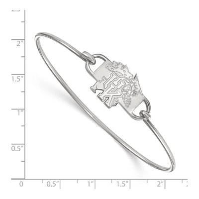 University of Kentucky Sterling Silver Small Wildcats Wire Bangle Bracelet – view 2
