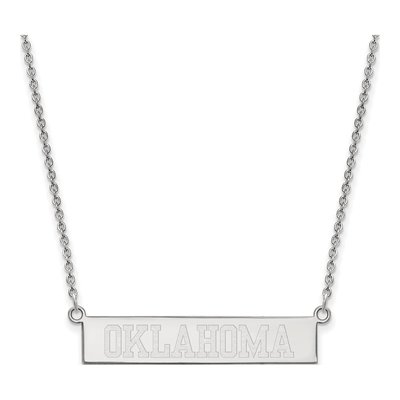 University of Oklahoma Sterling Silver Small Bar Necklace