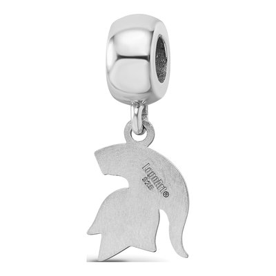 Michigan State University Sterling Silver Small Spartan Dangle Bead – view 6