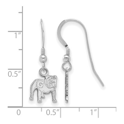University of Georgia Sterling Silver UGA Bulldog Wire Earrings – view 2