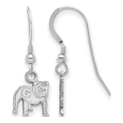 University of Georgia Sterling Silver UGA Bulldog Wire Earrings
