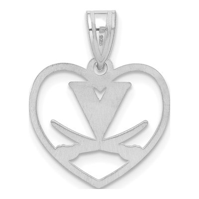 University of Virginia Sterling Silver Medium Heart Pendant – view 4