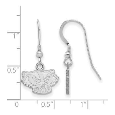 University of Wisconsin Sterling Silver Badger Extra Small Earrings – view 2