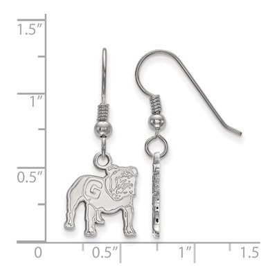 University of Georgia Sterling Silver UGA Bulldog Wire Earrings – view 2