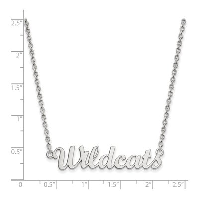 Kansas State University Sterling Silver Medium Wildcats Script Necklace – view 2