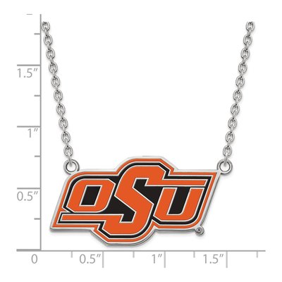Oklahoma State University Sterling Silver Large O-S-U Pendant Necklace – view 3