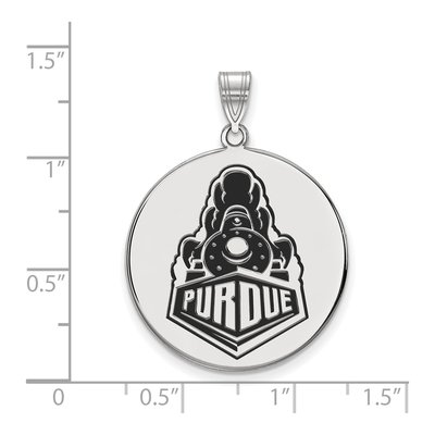 Purdue University Sterling Silver Extra Large Boilermakers Disc Pendant – view 2
